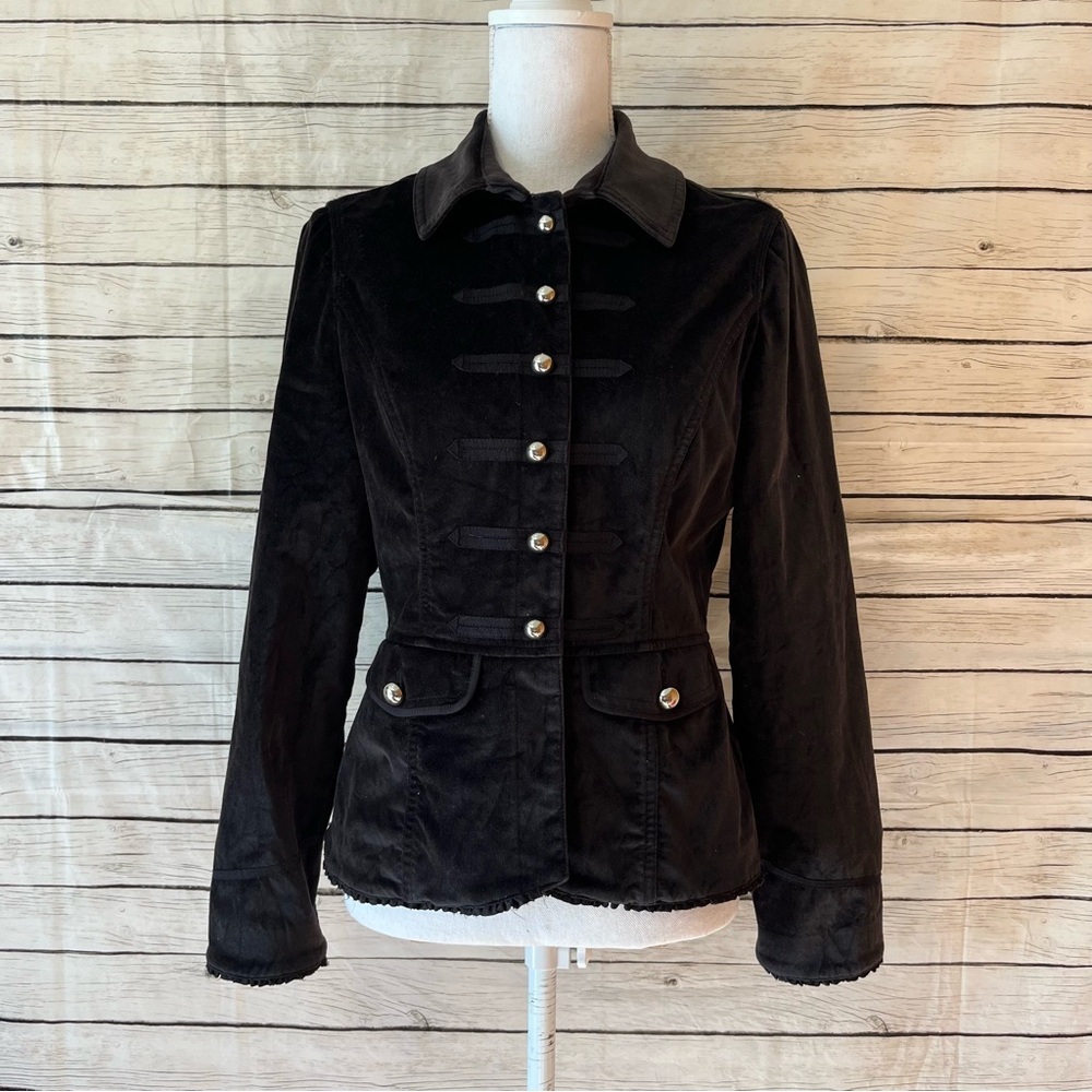 White House Black Market Dark Velvet Blazer - Picture 2 of 9